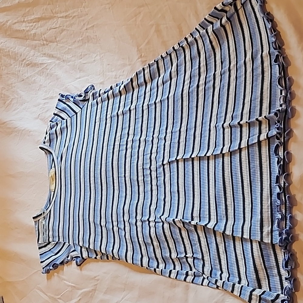 Blue,white, and black dress